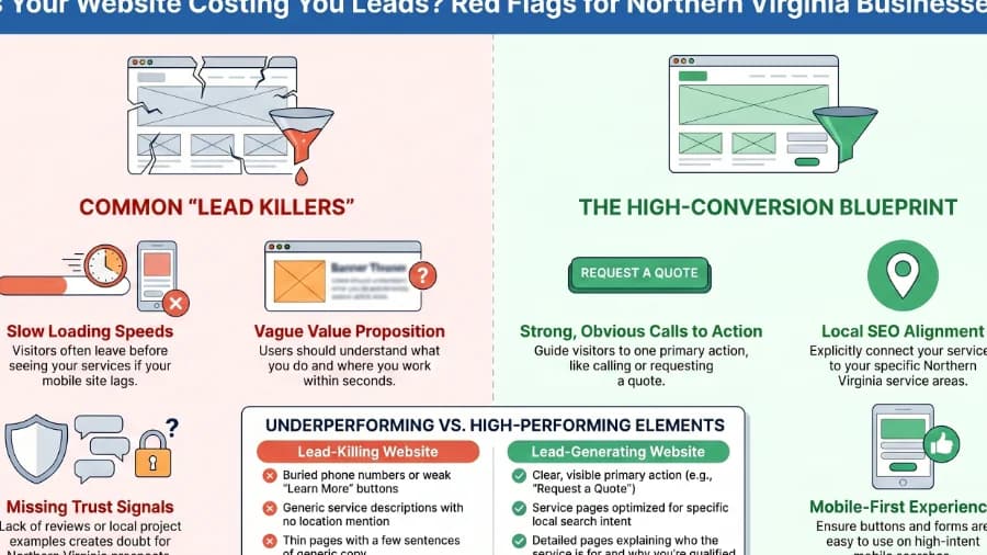 Signs Your Business Website Is Costing You Leads in Northern Virginia