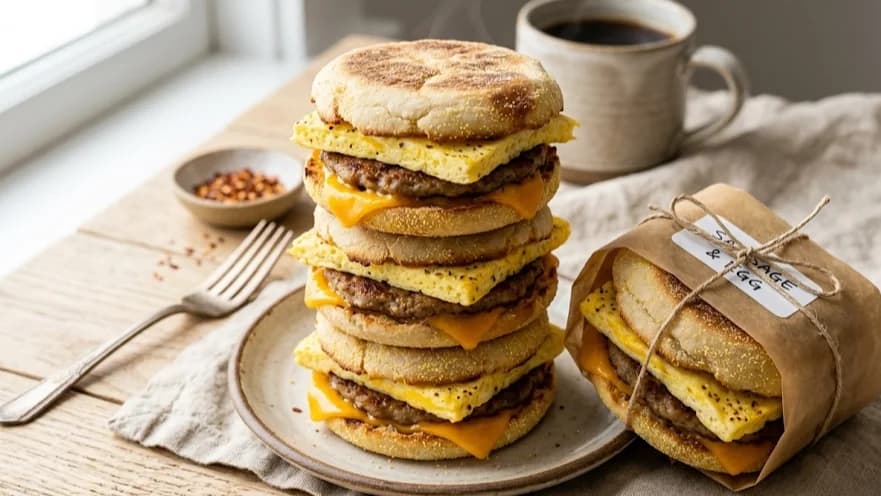 Freezer Breakfast Sandwiches: Easy 35-Minute Meal Prep