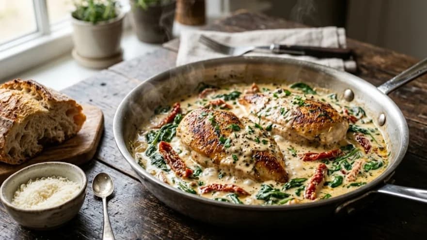 Creamy Tuscan Chicken: One-Pan Dinner in 25 Minutes