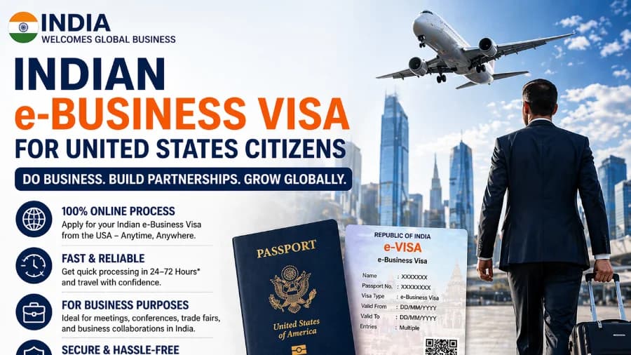 💼 Indian e-Business Visa for US Citizens 2026 | Enter India Faster 🇮🇳