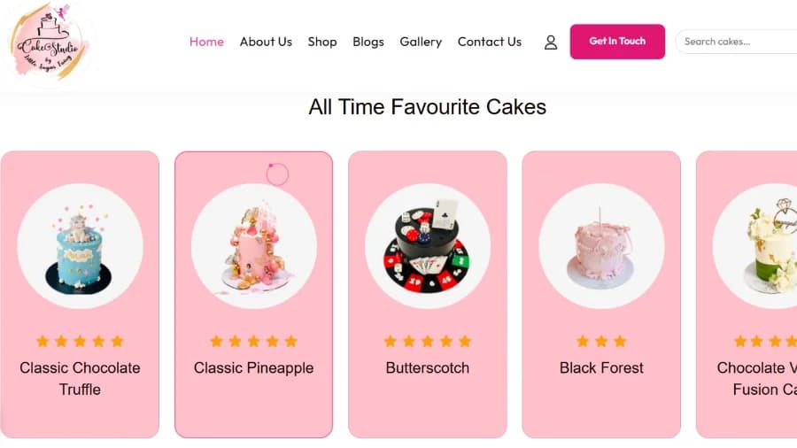Cake Studio – Website Design & Development
