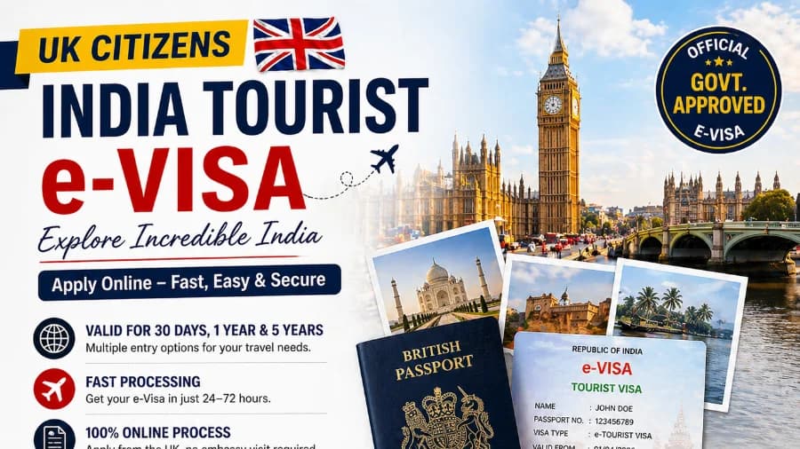 🇬🇧 India Tourist Visa for UK Citizens 2026 | Apply eVisa Online 🇮🇳